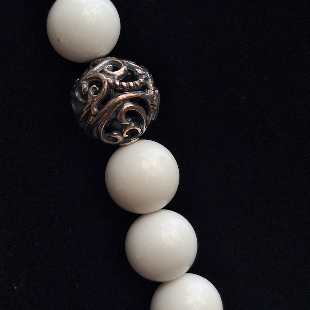 Final price drop-Carolyn Pollack Retired Relios 16"-18" White Agate Necklace - Picture 6 of 12